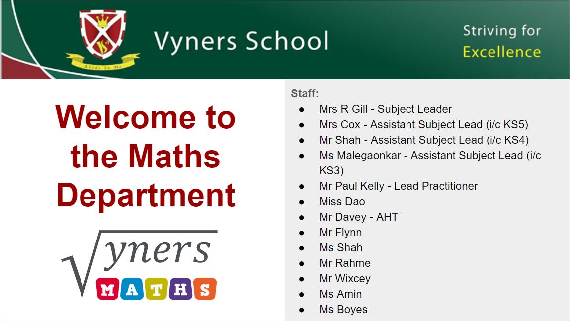 Maths presentation - Click here to download